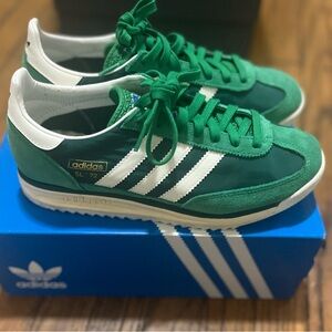 Adidas SL 72 Unisex Green and White Sneakers